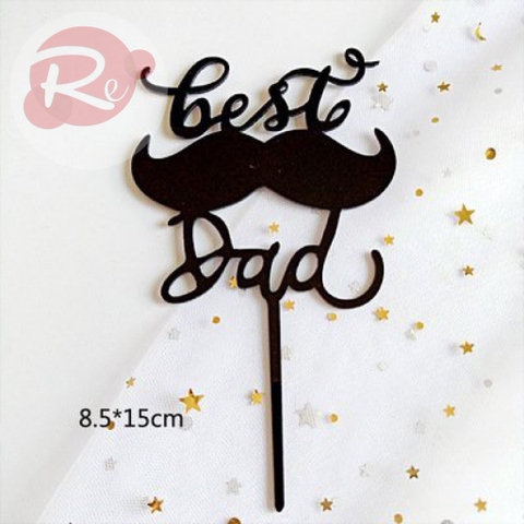 Thẻ meka Best Dad - Màu Đen (1 gói 10 chiếc)