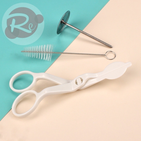 Bộ 3 dụng cụ cọ, kéo, dù bắt kem
