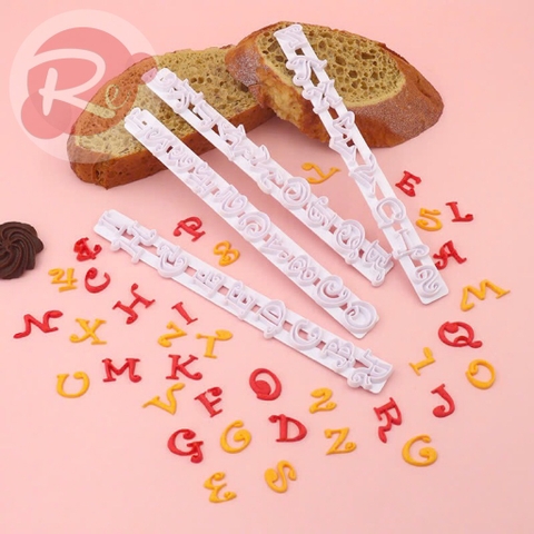 Khuôn ấn fondant - Chữ hoạt hình