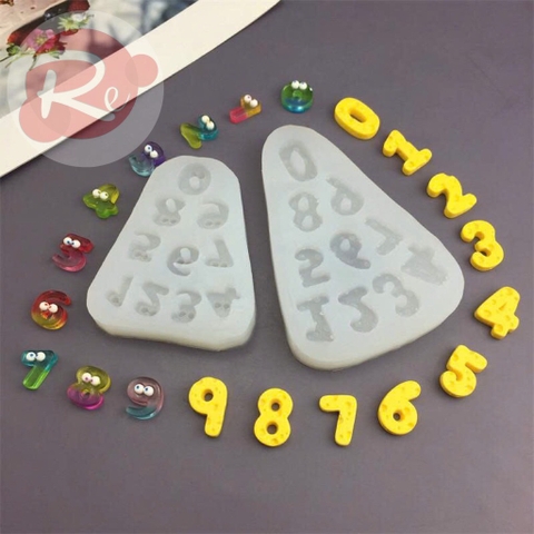 Khuôn Silicon - Bộ 2 số mắt và số phomai