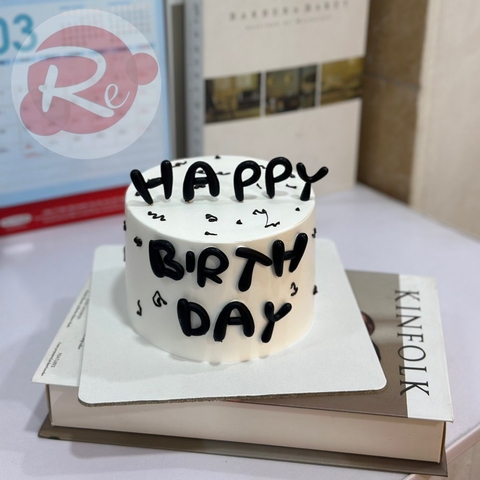 Silicon chữ - Happy Birthday màu đen