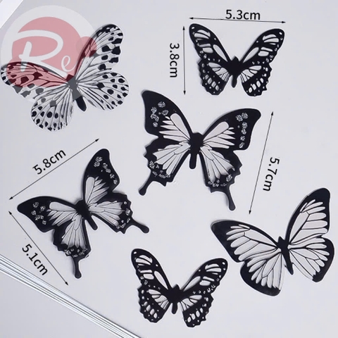 6 Bướm nhựa - Đen