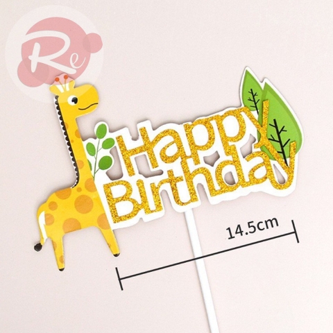 Topper HPBD 12 Con giáp - Hươu cao cổ