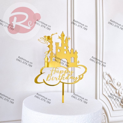 Thẻ meka - Lâu đài - Mẫu 2 (gói 10 chiếc) - Vàng