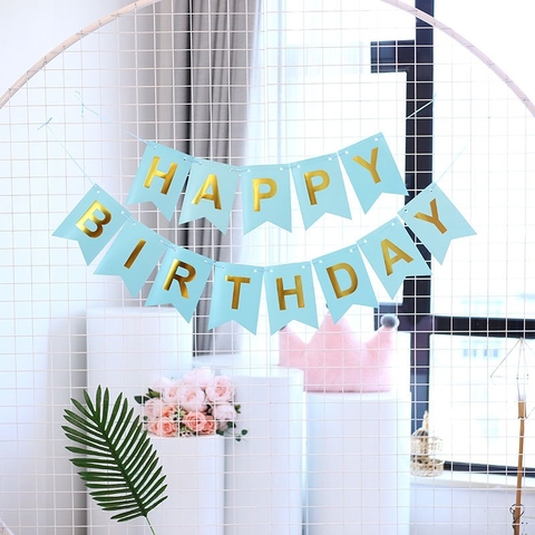Dây chữ HPBD giấy - Xanh
