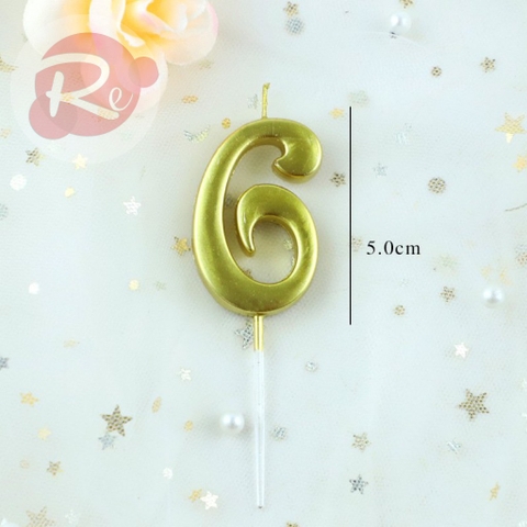 Nến số nhũ - Số 6 (Loại 1)