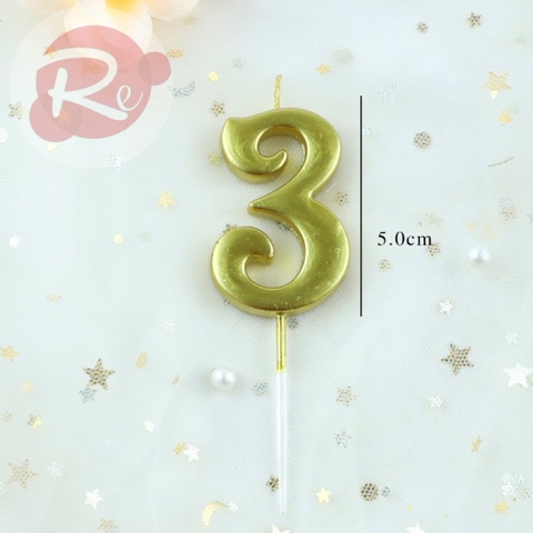 Nến số nhũ - Số 3 (Loại 1)