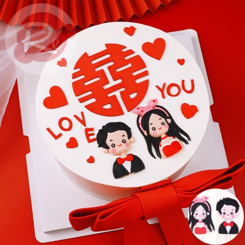 Que cắm Silicon - Cô dâu chú rể