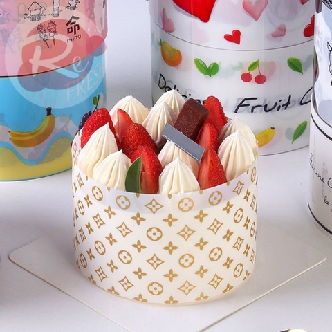 Cuộn thành bánh 8cm - LV trắng