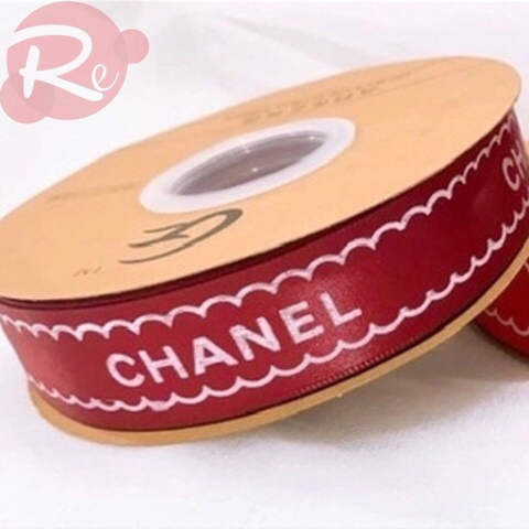 Ruybang Chanel 2.5cm - 50cm - Đỏ mận
