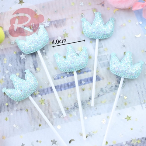 5 cây da phồng (Size To) vương miện - Xanh