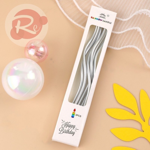 Combo 5 Nến xoắn dài - Bạc