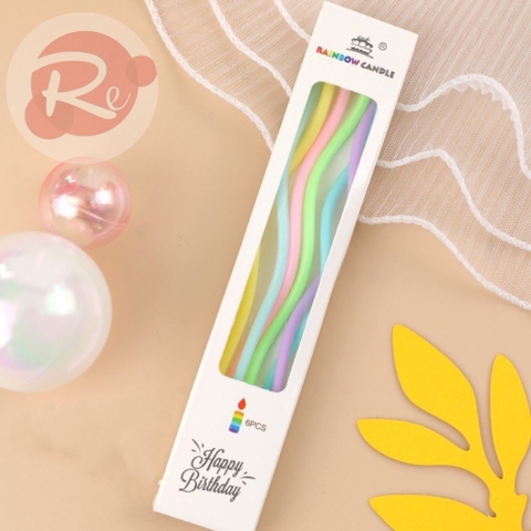 Nến xoắn dài - Không nhũ - Mix