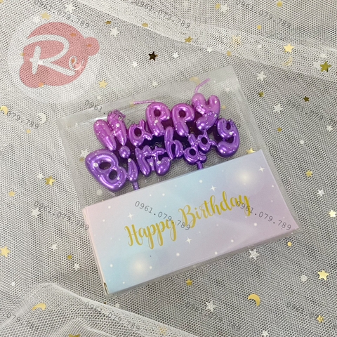 Nến HPBD - Nhũ tím