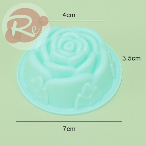 Khuôn Silicon Pudding - Hoa hồng