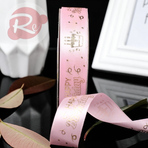Ruybang HPBD Bánh sinh nhật (2.5cm-22m) - Hồng