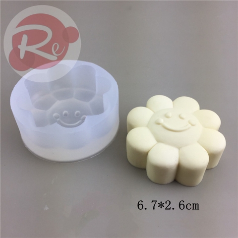 Khuôn Silicon - Hoa cúc mặt cười
