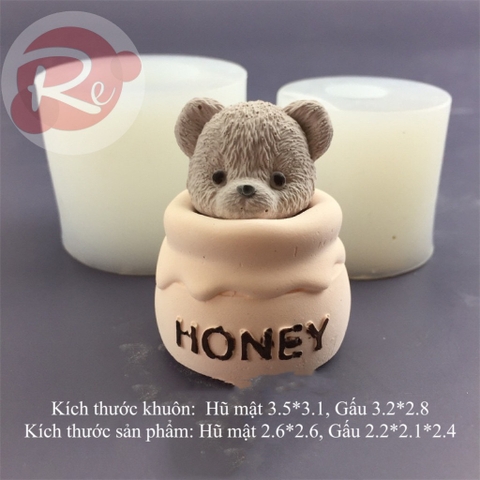 Khuôn Silicon - Gấu mật ong
