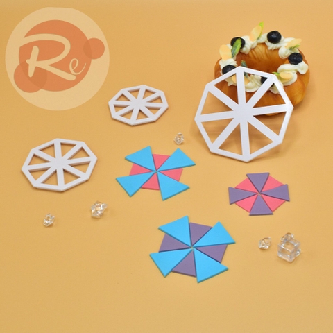 Khuôn ấn Fondant - Tam giác