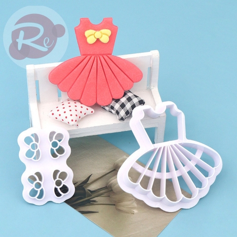 Khuôn ấn Fondant - Váy múa bale