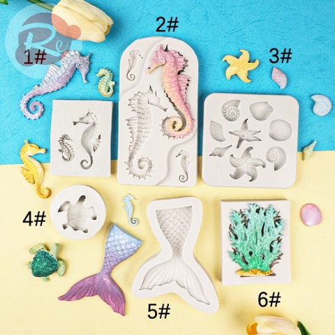 Khuôn Silicon - Bộ 6 khuôn đại dương