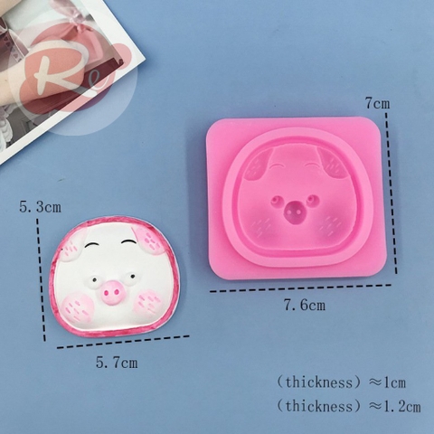Khuôn Silicon Mochi - Mặt heo