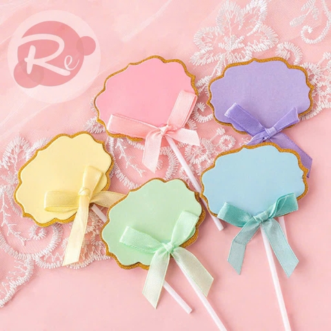 5 thiệp trơn - Ren gắn nơ