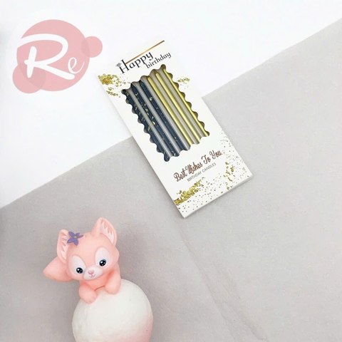 Nến nhũ Pastel - Đen vàng