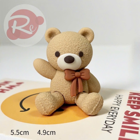 Tượng gấu nâu - Nhạt nơ nâu