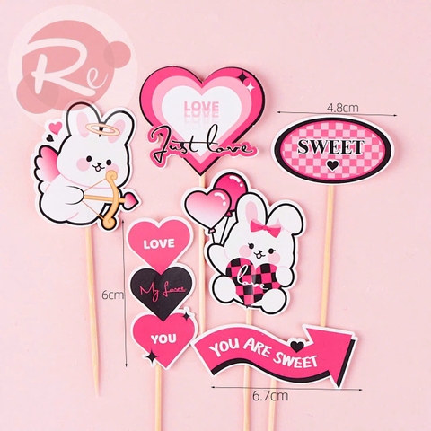 Gói 10 SCG Happy Valentine's Day - Thỏ trắng Love