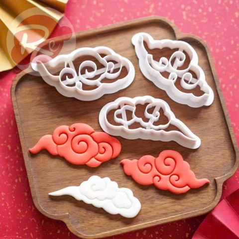 Khuôn ấn Fondant - Mây cổ đại
