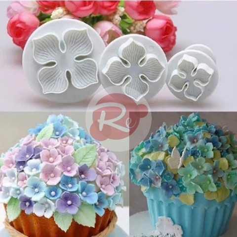 Khuôn ấn Fondant - Hoa cẩm tú cầu