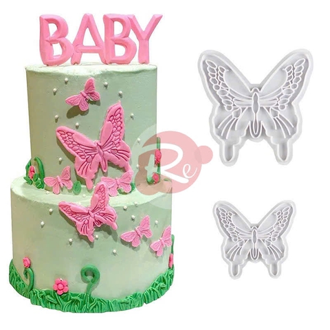 Khuôn ấn Fondant - Bướm họa tiết