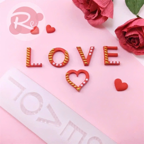 Khuôn Silicon - Chữ Love thẳng, nhỏ