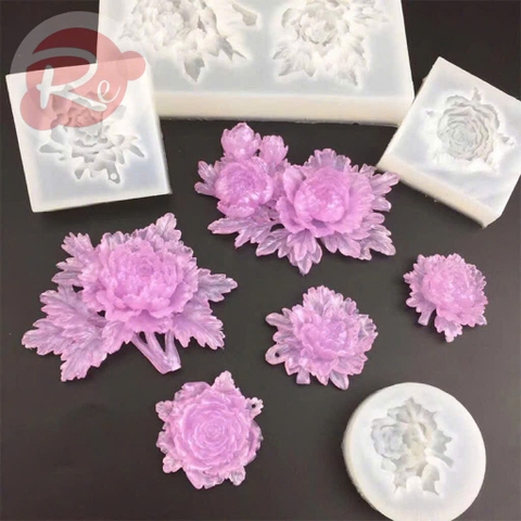 Khuôn Silicon - Bộ 4 mẫu đơn mỏng