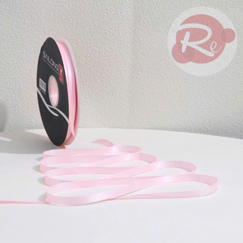 Ruybang lụa trơn 1cm-80m - Màu hồng đậm