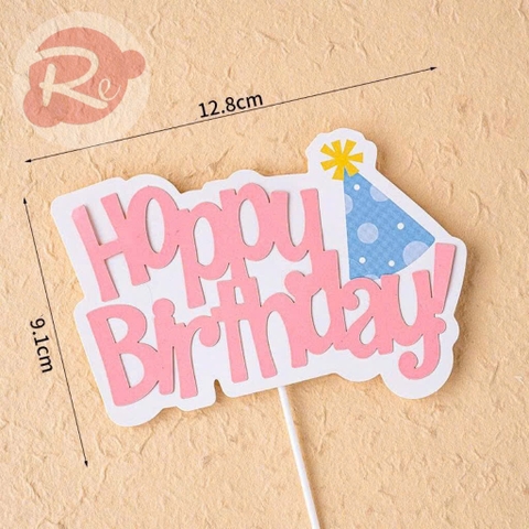 Topper HPBD hoạt hình - Mẫu 8