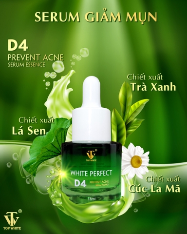 Serum giảm mụn White Perfect D4 Prevent Acne Serum Essence