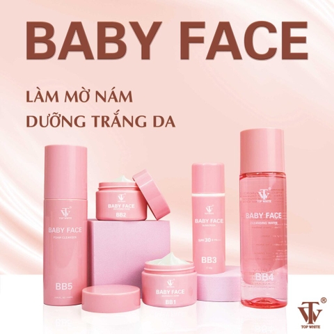 Bộ dưỡng trắng da – làm mờ nám Baby Face Top White
