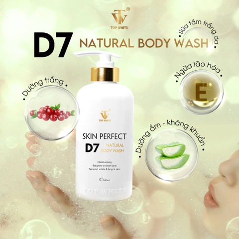 Skin Perfect D7 Natural Body Wash Sữa tắm trắng da 3 trong 1