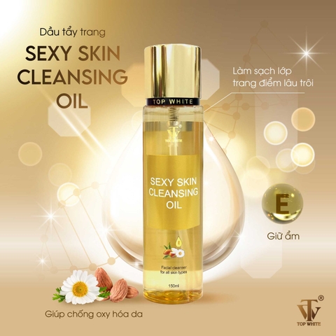 Dầu tẩy trang Top White Cleansing Oil làm sạch sâu và làm mềm mịn da