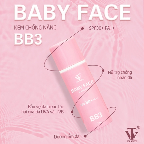 Kem chống nắng Baby Face BB3 SPF30+ PA++