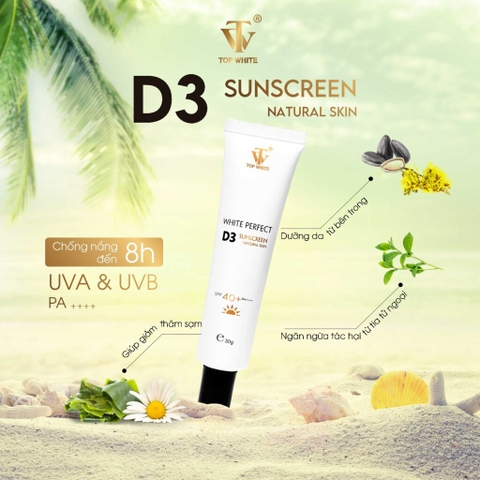 Kem chống nắng White Perfect D3 Sunscreen Natural Skin (SPF40+/PA++++)