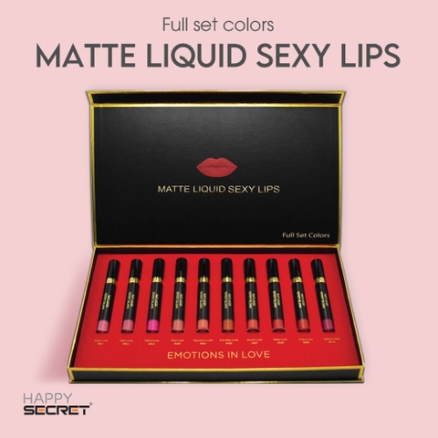 Son lì không trôi Matte Liquid Sexy Lips Full Set Color