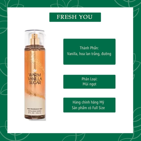 Warm & Cozy - Xịt thơm toàn thân Victoria's Secret | Fresh You - chuyên body mist chính hãng Warm & Cozy - Xịt Thơm Toàn Thân Victoria'S Secret | Fresh You - Chuyên Body Mist Chính Hãng