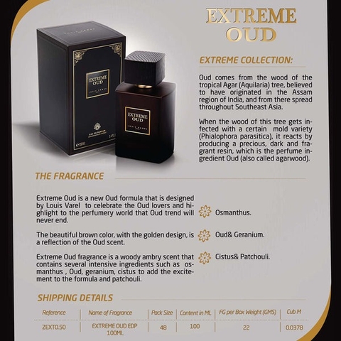 Nước Hoa Pháp LOUIS VAREL PARIS EXTREME OUD