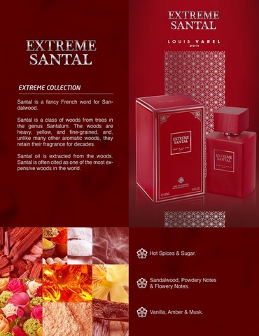 Nước Hoa Pháp LOUIS VAREL PARIS EXTREME SANTAL