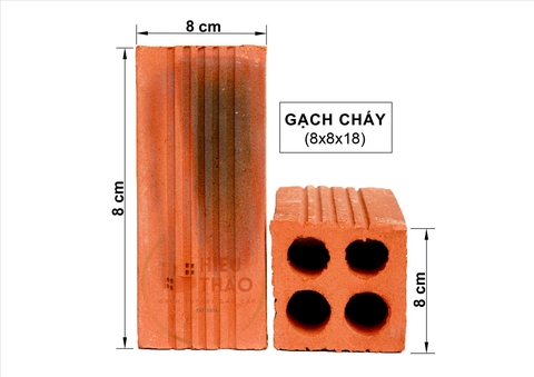 Gạch Xây Dựng Tuynel Loại Cháy (8x18)