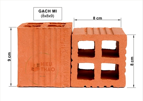 Gạch Mi Xây Dựng Lỗ Tròn | Vuông (8x9)