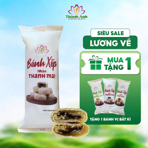 [MUA 1 TẶNG 1] Bánh Xếp Nhân Thanh Mai Vỏ Mềm Bánh Ăn Vặt Ngọt Nhẹ Thơm Ngon 130g - Bánh Ngon Thành Anh